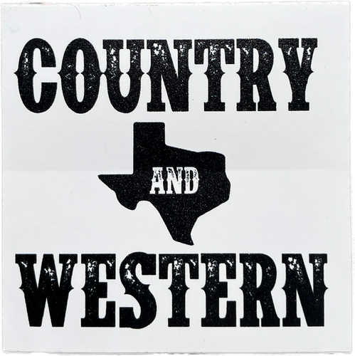 Country & Western (Sticker)