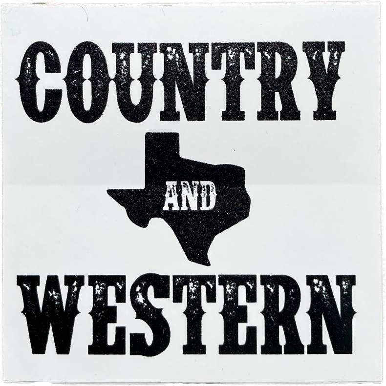 Country & Western (Sticker)