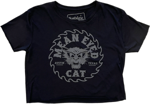 Mean Eyed Cat Austin Texas Crop Top - Johnny Cash