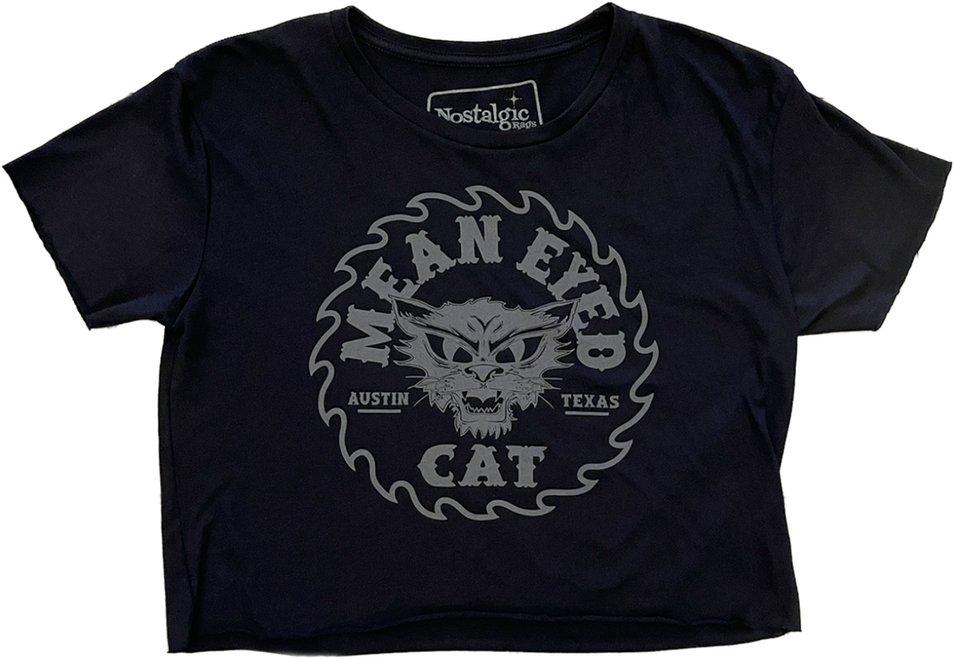 Mean Eyed Cat Austin Texas Crop Top - Johnny Cash