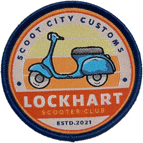 Scoot City Customs Lockhart Scooter Round Patch