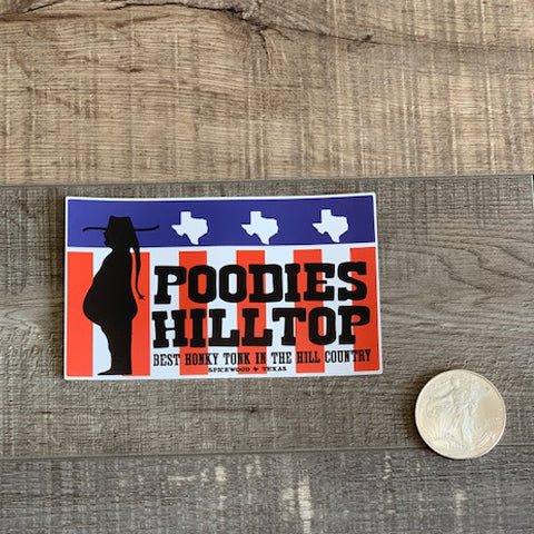 Poodies Hilltop Sticker